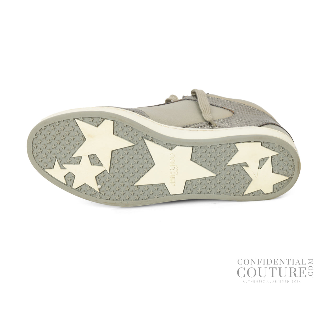 Silver Leather And Glitter Miami Low Top Sneakers EU 37 | UK 4 | US 7.