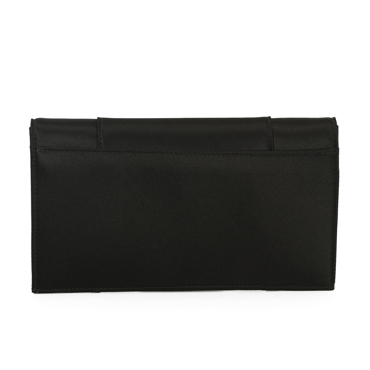 Women's Hourglass Flat Pouch With Flap in Black One Size