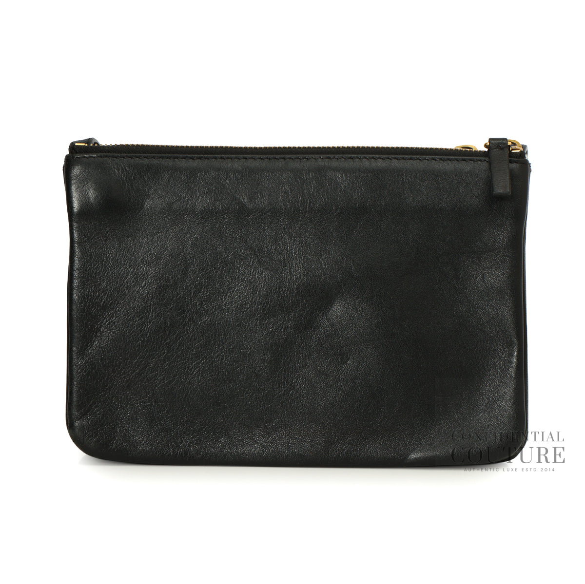 Black Lambskin Leather Trio Small Crossbody Bag