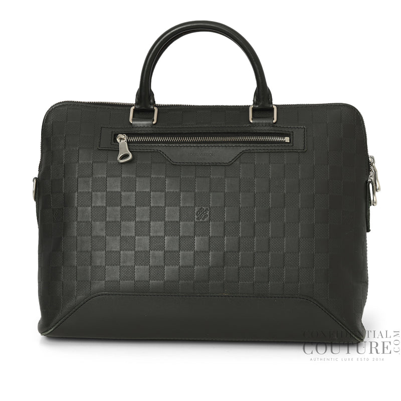 Louis Vuitton Black Avenue Soft Briefcase In Damier Infini Leather