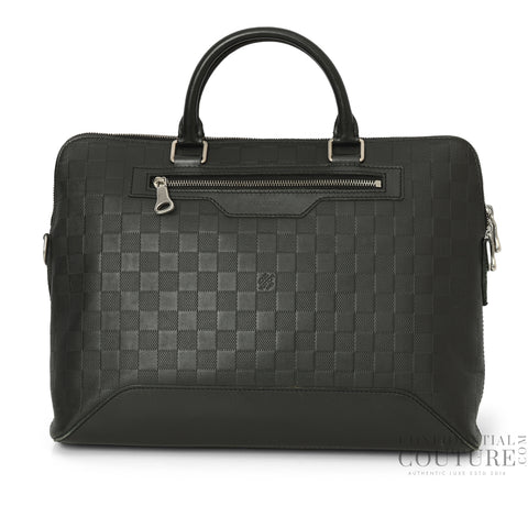 Black Avenue Soft Briefcase In Damier Infini Leather