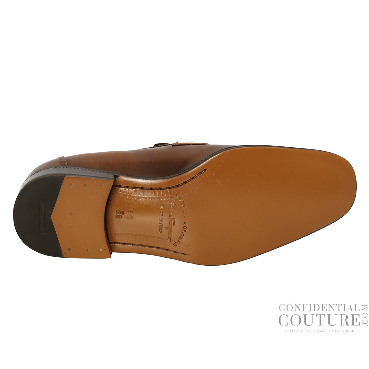 Gancini Plaque Brown Leather Loafers US 6.5| UK 5| EU 39.5