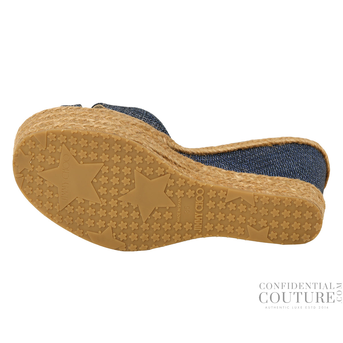 Almer Blue Wedge Sandals EU 35 | UK 2 | US 5