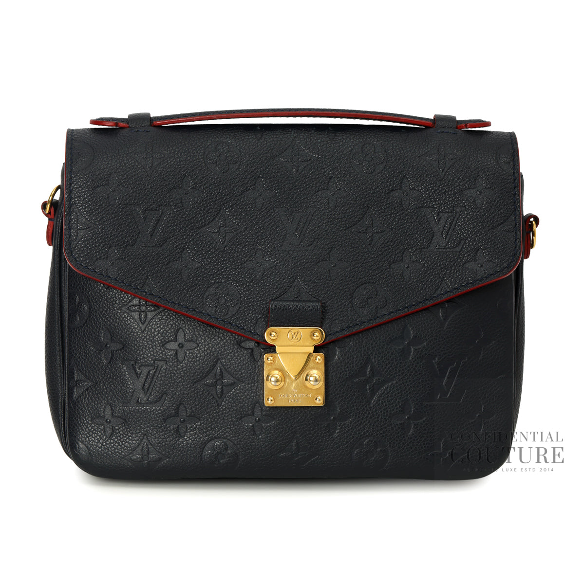Navy Monogram Empreinte Leather Pochette Métis Bag