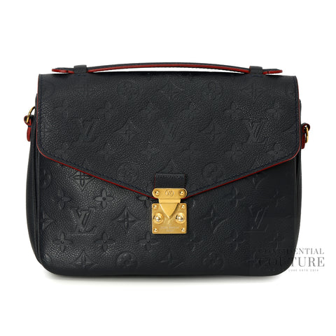 Navy Monogram Empreinte Leather Pochette Métis Bag