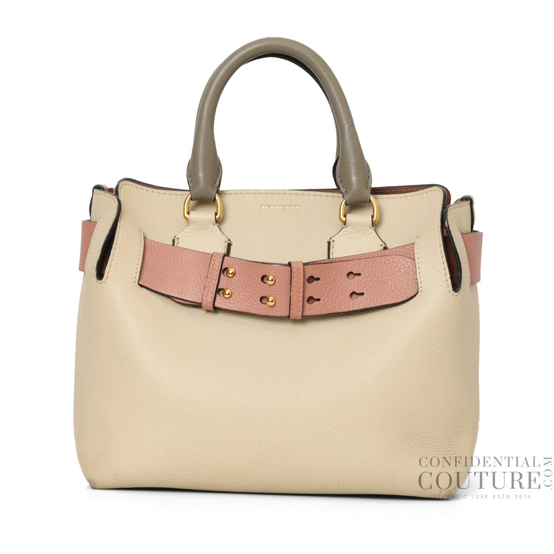 Burberry Limestone/Dusty Rose Tri-Color Leather Small Belt Bag