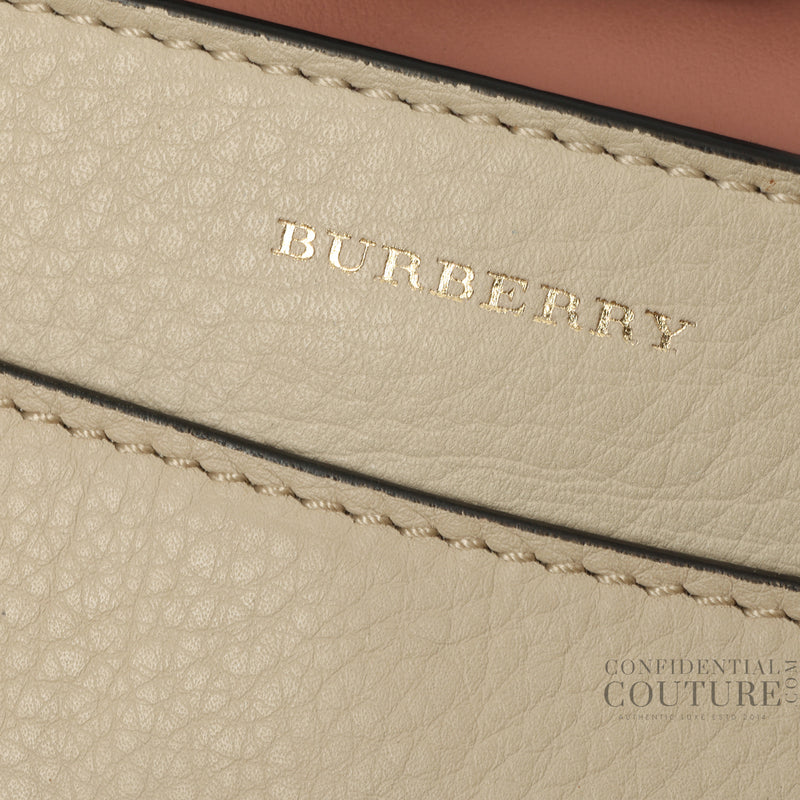 Second hand Burberry Limestone/Dusty Rose Tri-Color Leather Small Belt Bag