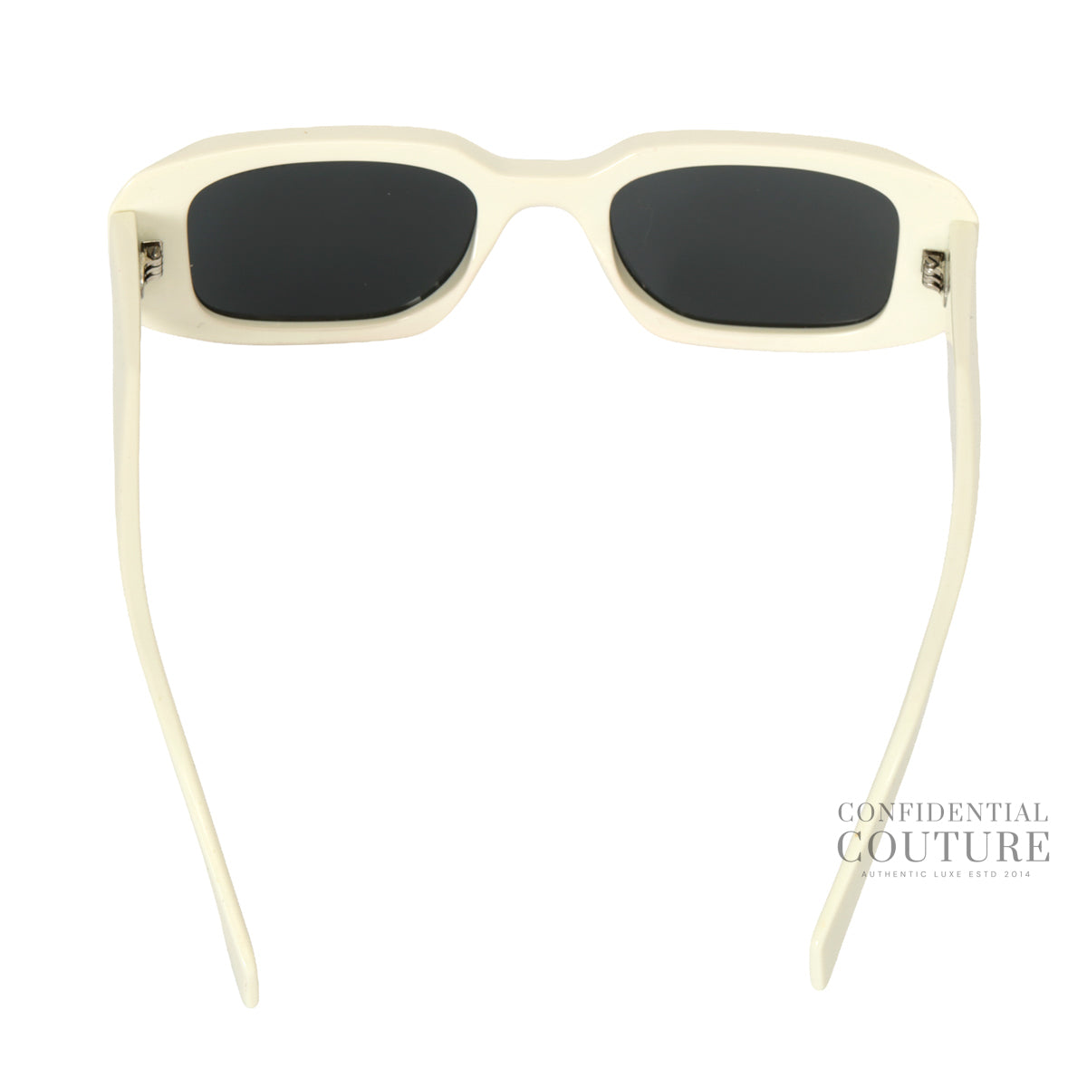White UV-Protected Rectangle Sunglasses - 0PR 17WS