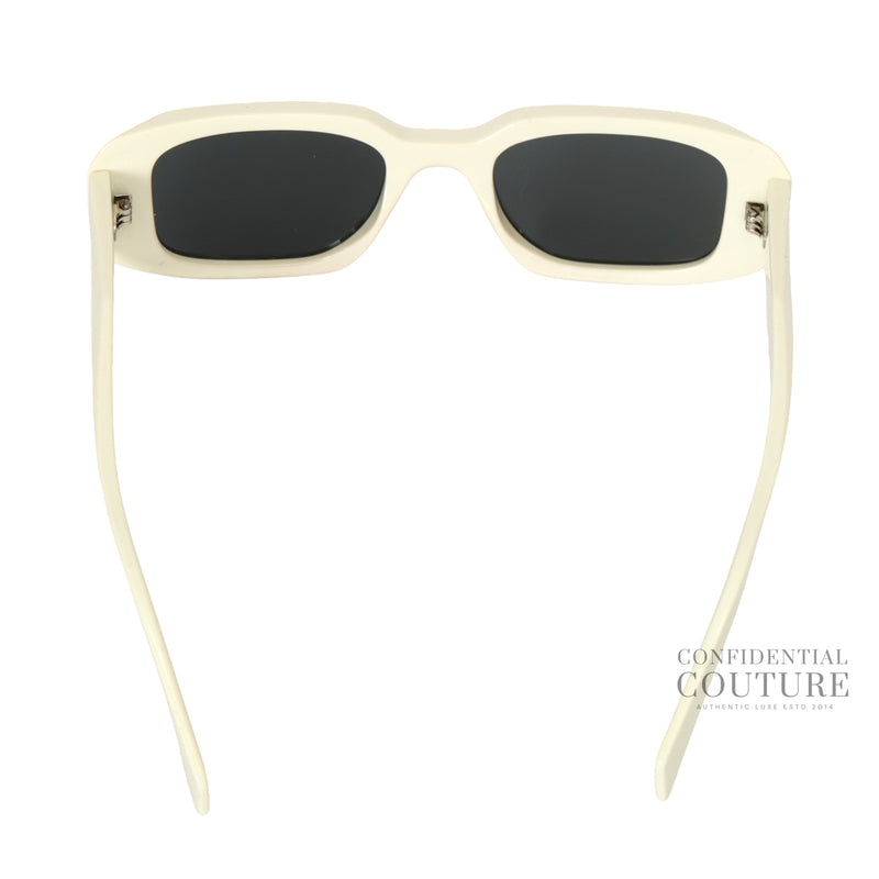 Pre-loved Prada White UV-Protected Rectangle Sunglasses - 0PR 17WS