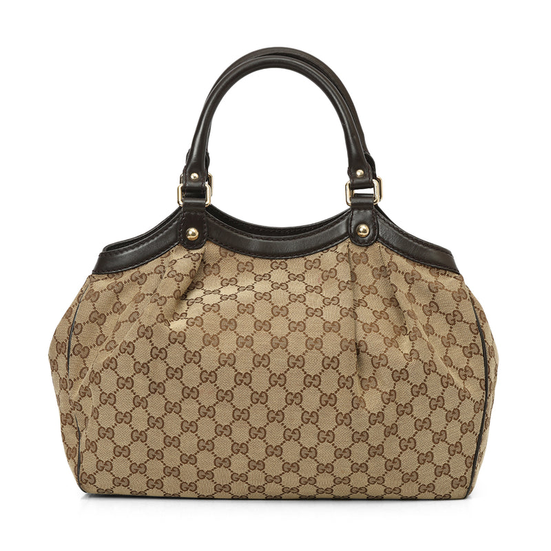 Beige/Brown  GG Canvas Medium Sukey Tote