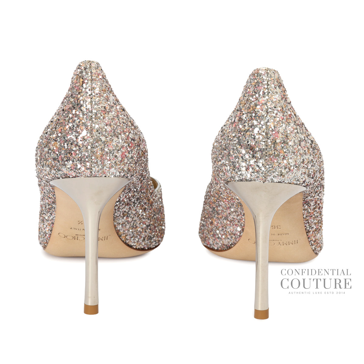 Silver/Pink Romy 85 Coarse Glitter Pumps EU 36.5 | UK 3.5 | US 6.5