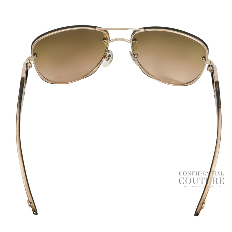 Bvlgari 6053-B Green Tone Lens Aviators Sunglasses
