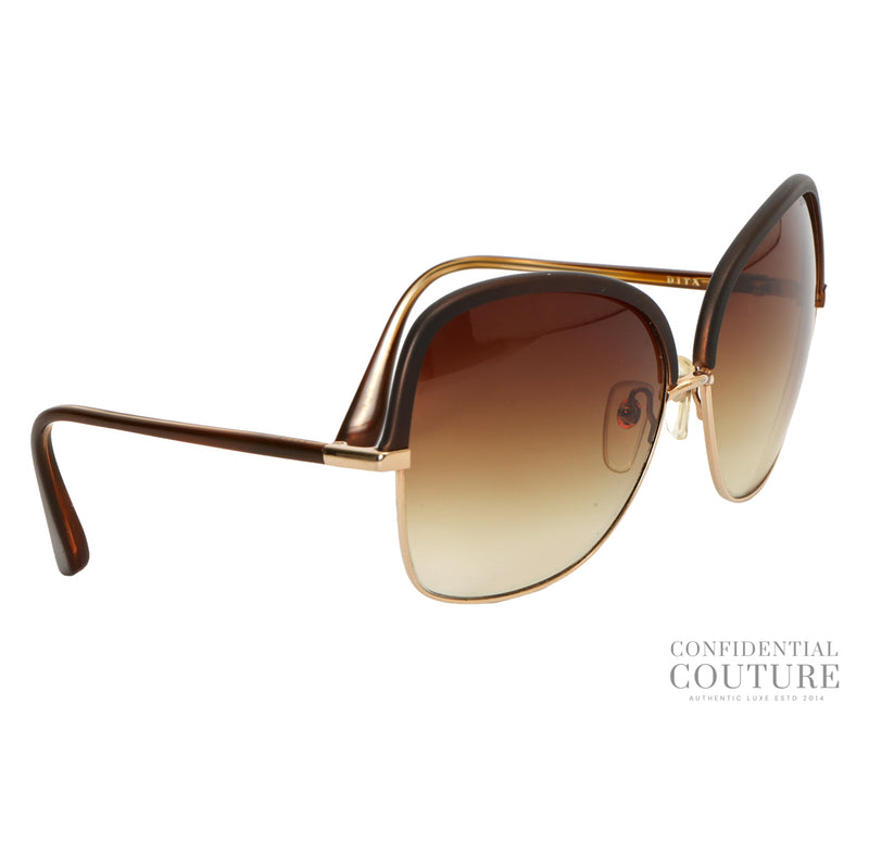 Women Dita Azure Titanium 23005 Brown Tone Sunglasses