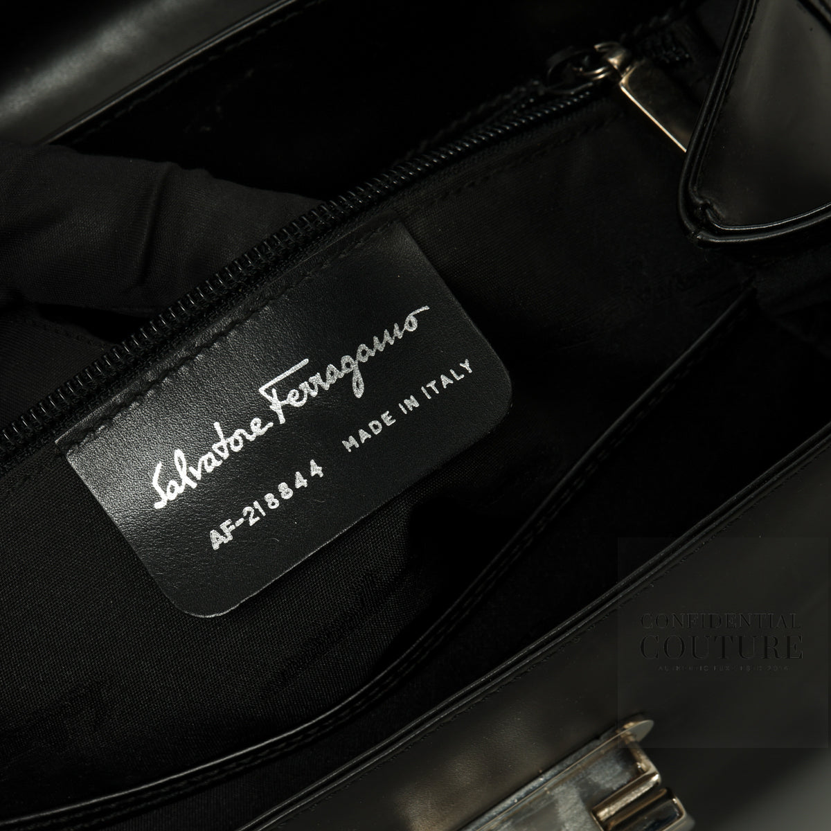 Black Leather Kelly Top Handle Bag
