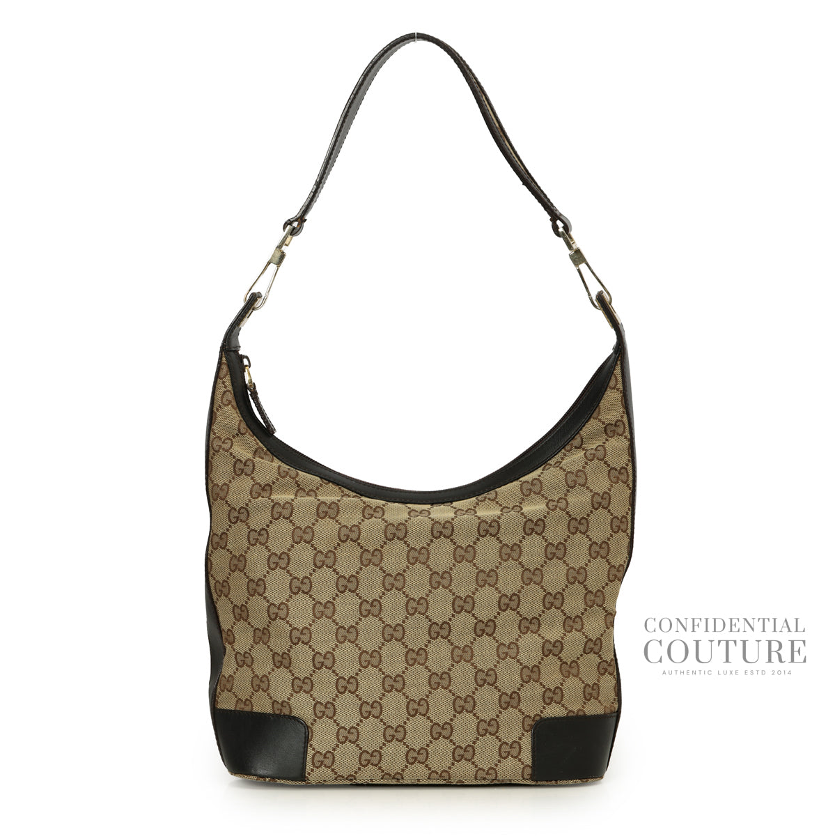 GG Canvas Brown/Beige Small Hobo Bag
