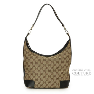 GG Canvas Brown/Beige Small Hobo Bag