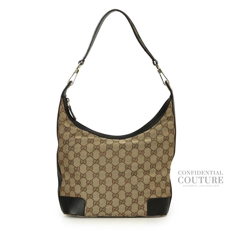 Gucci GG Canvas Brown/Beige Small Hobo Bag