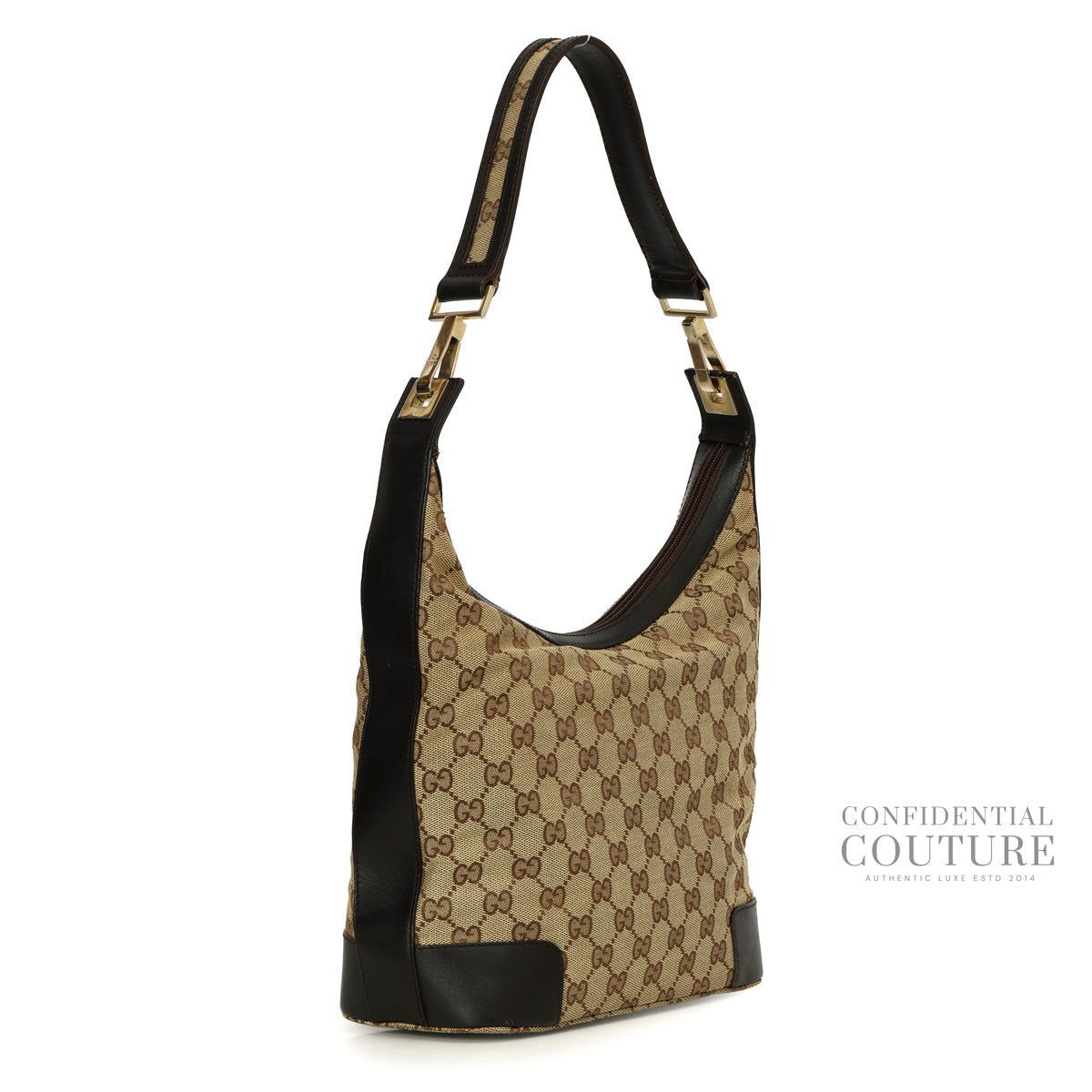 GG Canvas Brown/Beige Small Hobo Bag