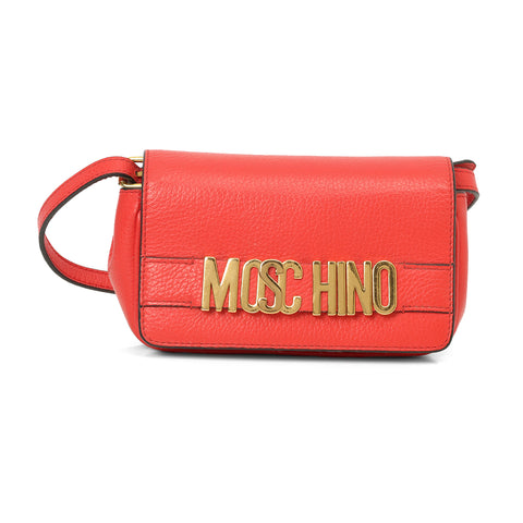 Red Leather Crossbody Bag One Size