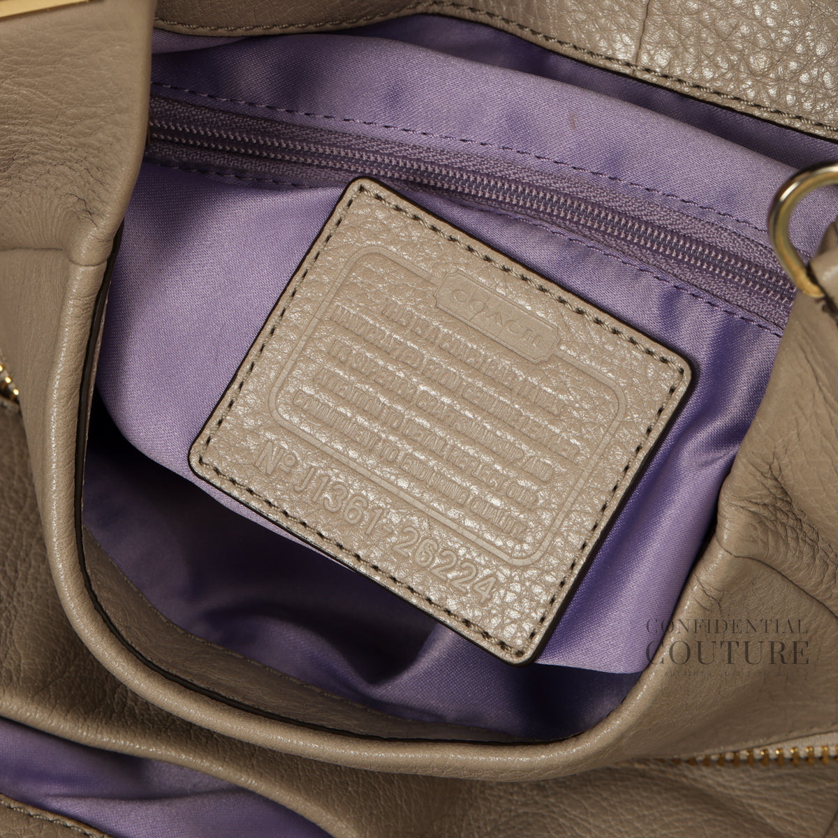 Grey Beige Madison Phoebe Tote Bag