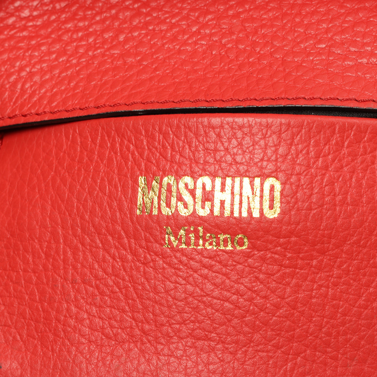 Red Leather Crossbody Bag One Size