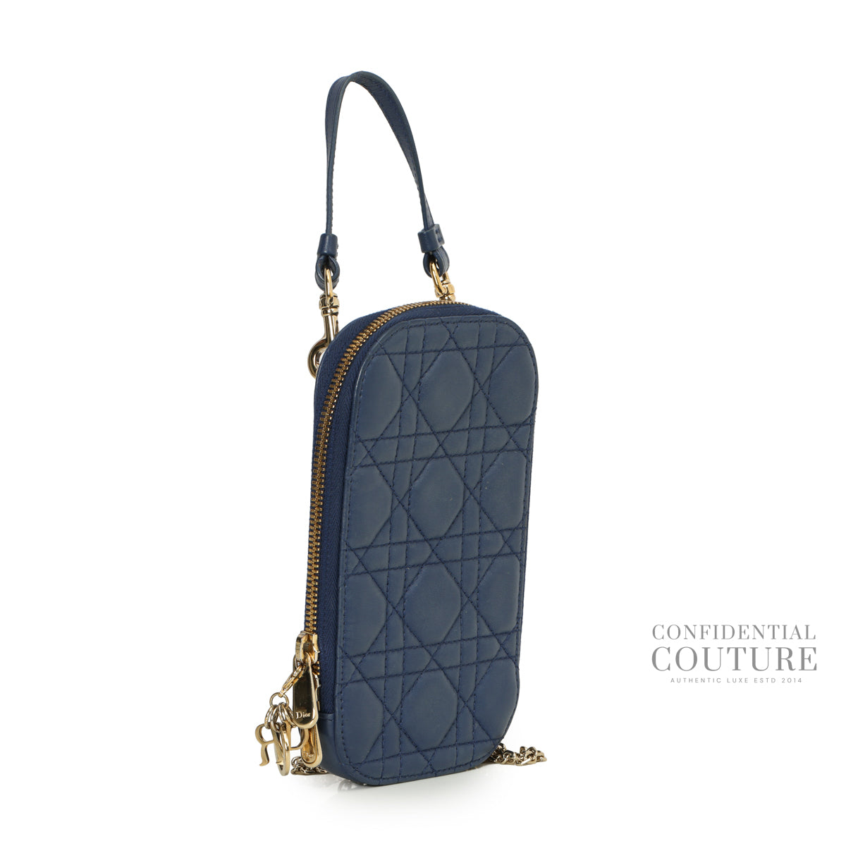 Lady Dior Call'in Dior Navy Blue Phone Holder