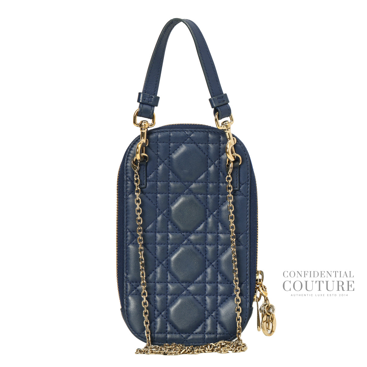 Lady Dior Call'in Dior Navy Blue Phone Holder