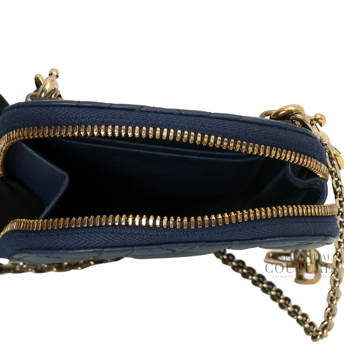 Lady Dior Call'in Dior Navy Blue Phone Holder