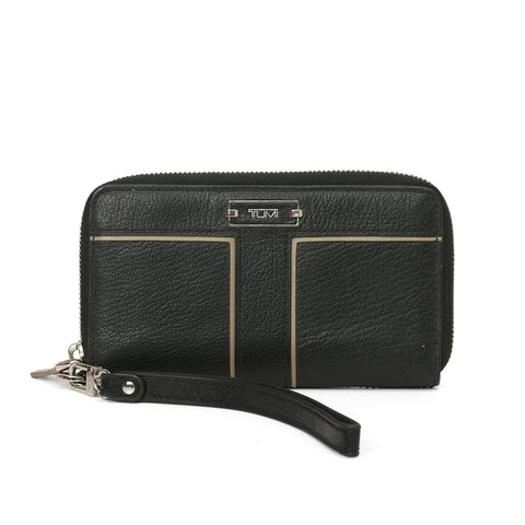 Black Leather Wristlet One Size