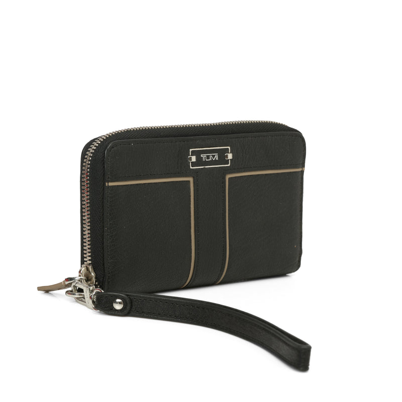 Black Leather Wristlet One Size