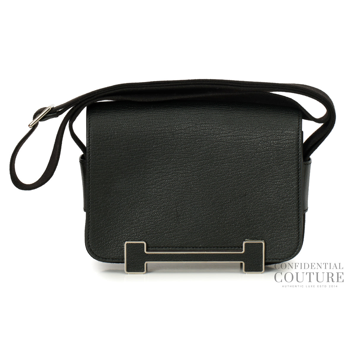 Geta Bag Noir Chevre Palladium Hardware | 2024