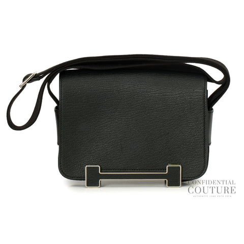Geta Bag Noir Chevre Palladium Hardware | 2024