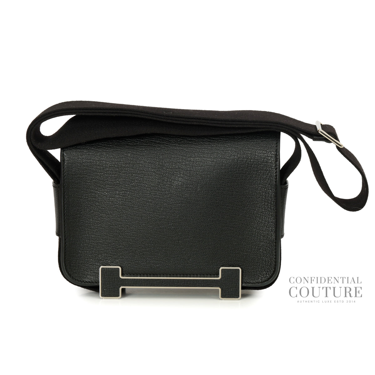 Geta Bag Noir Chevre Palladium Hardware | 2024