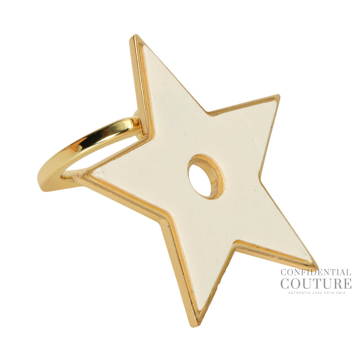 Gold & White Star Phone Ring Accessories