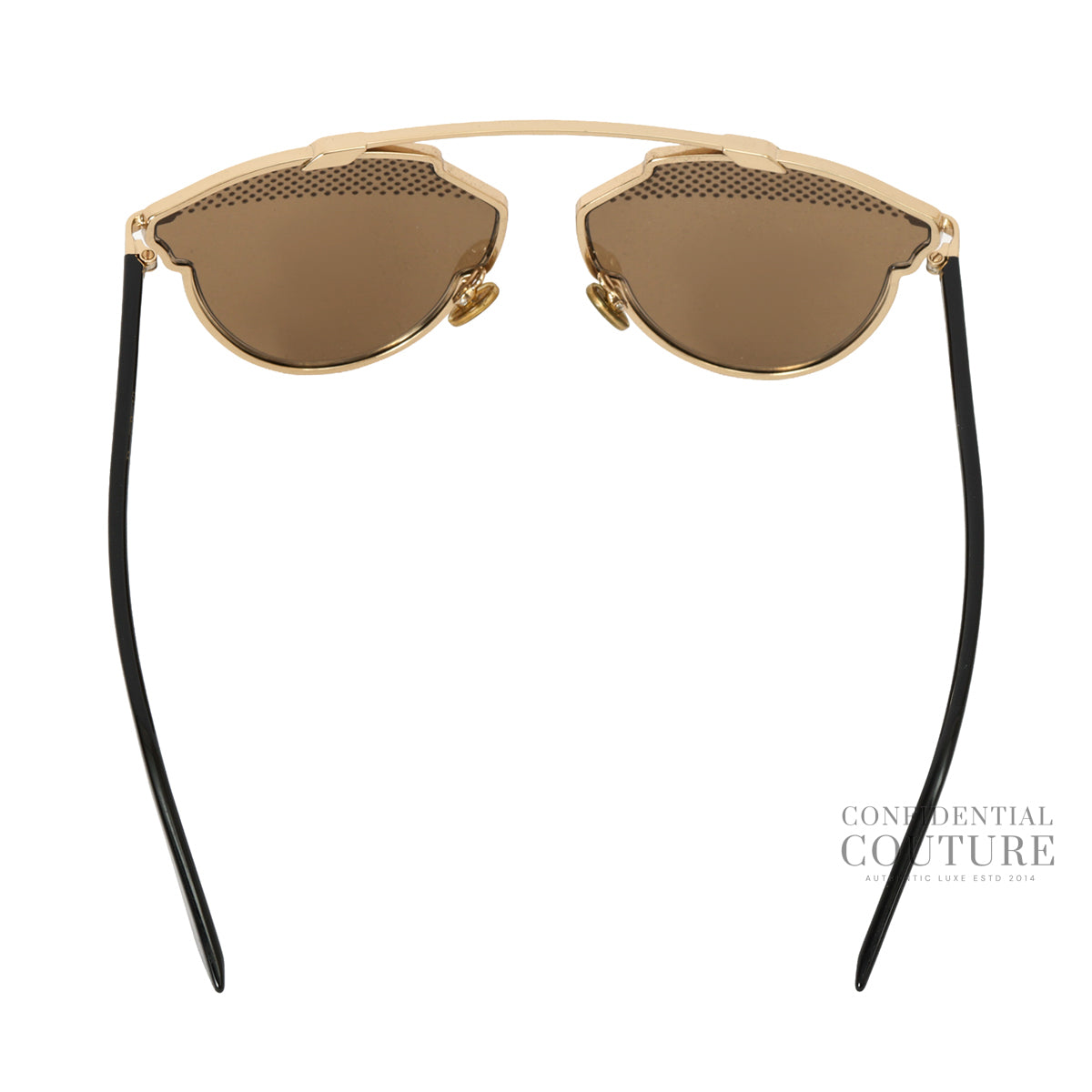 So Real Studded Aviator Sunglasses In Gold & Black