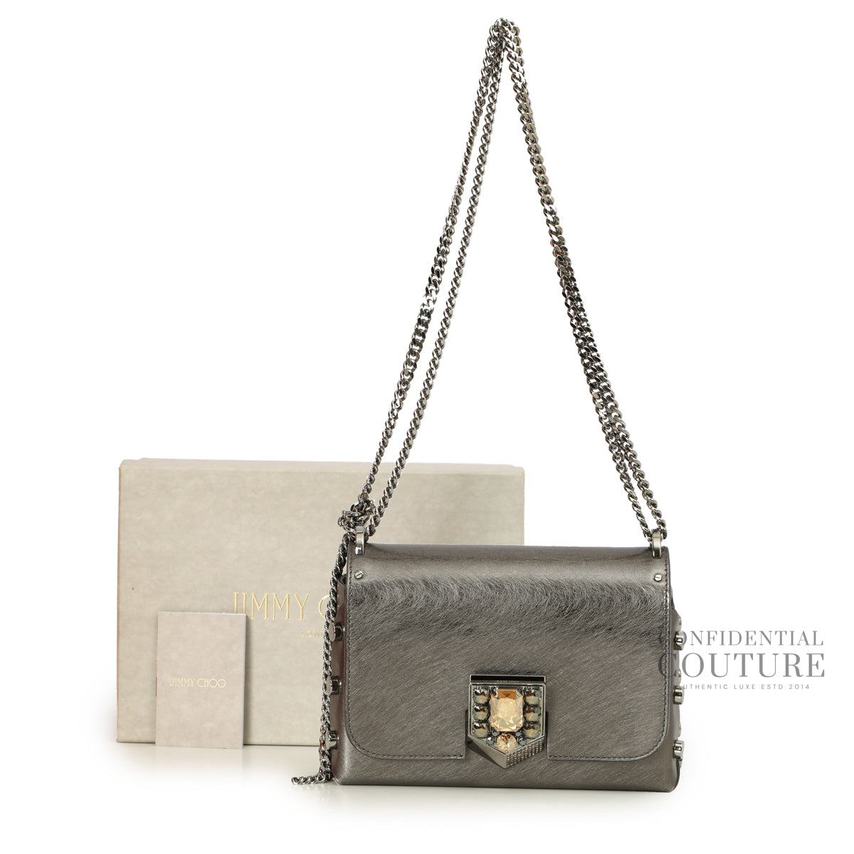 Lockett Petite Eez Anthracite With Crystal Lock Bag