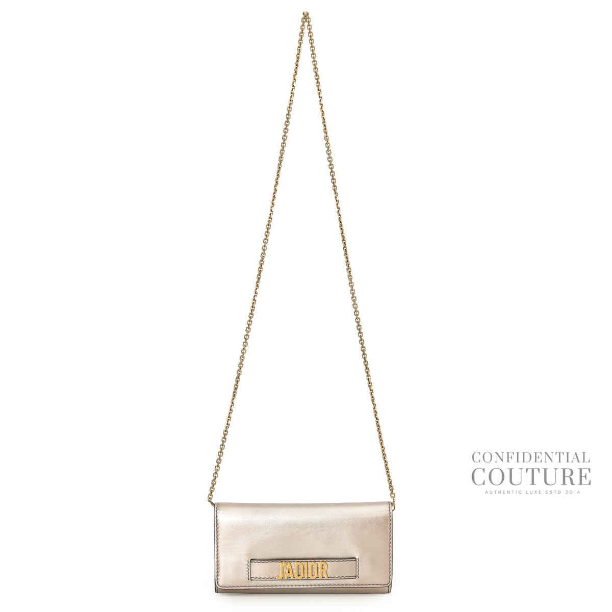 Leather J'Adior Champagne Croisiere Wallet on Chain