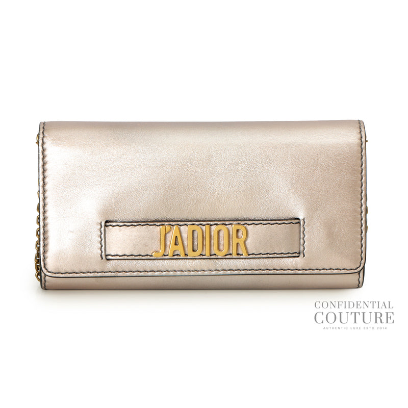 Christian Dior Leather J'Adior Champagne Croisiere Wallet on Chain