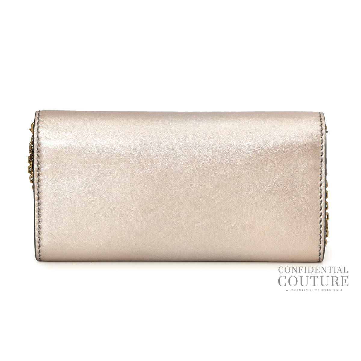 Leather J'Adior Champagne Croisiere Wallet on Chain