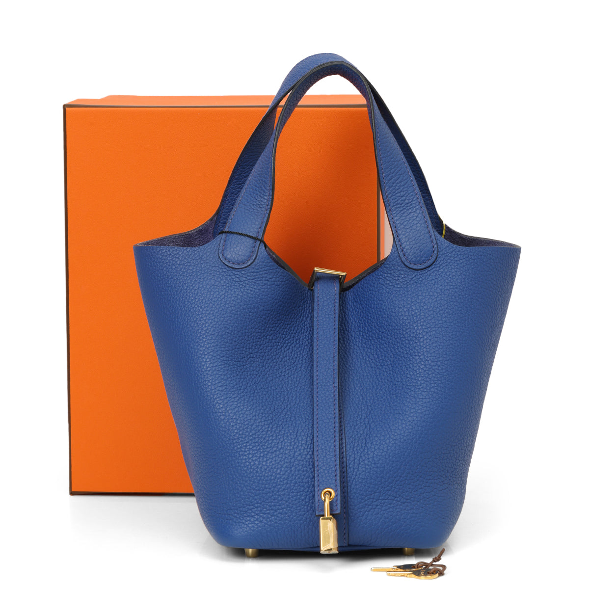 Sac Picotin Lock 18 Taurillion Maurice Blue Royal Bag