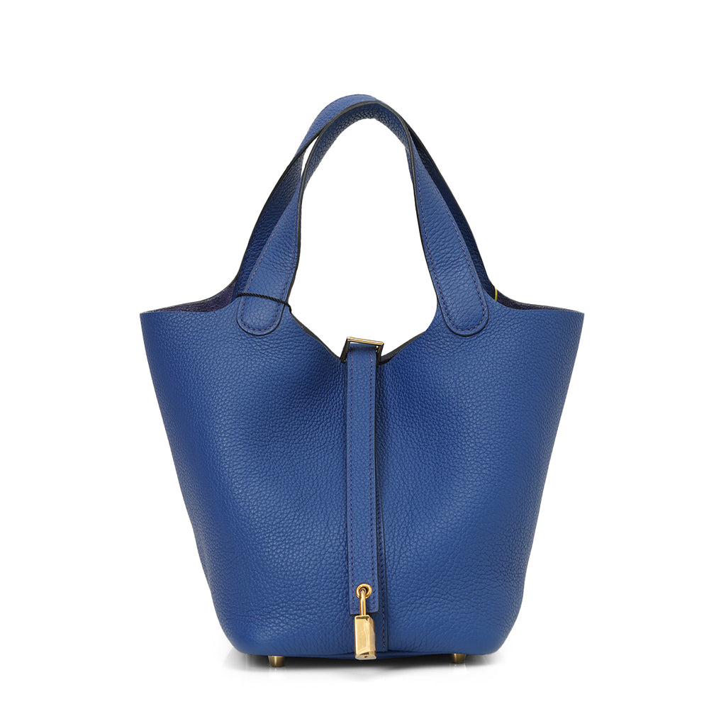 Sac Picotin Lock 18 Taurillion Maurice Blue Royal Bag
