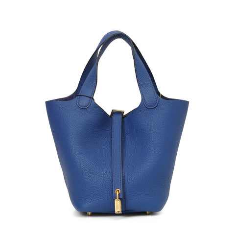Sac Picotin Lock 18 Taurillion Maurice Blue Royal Bag