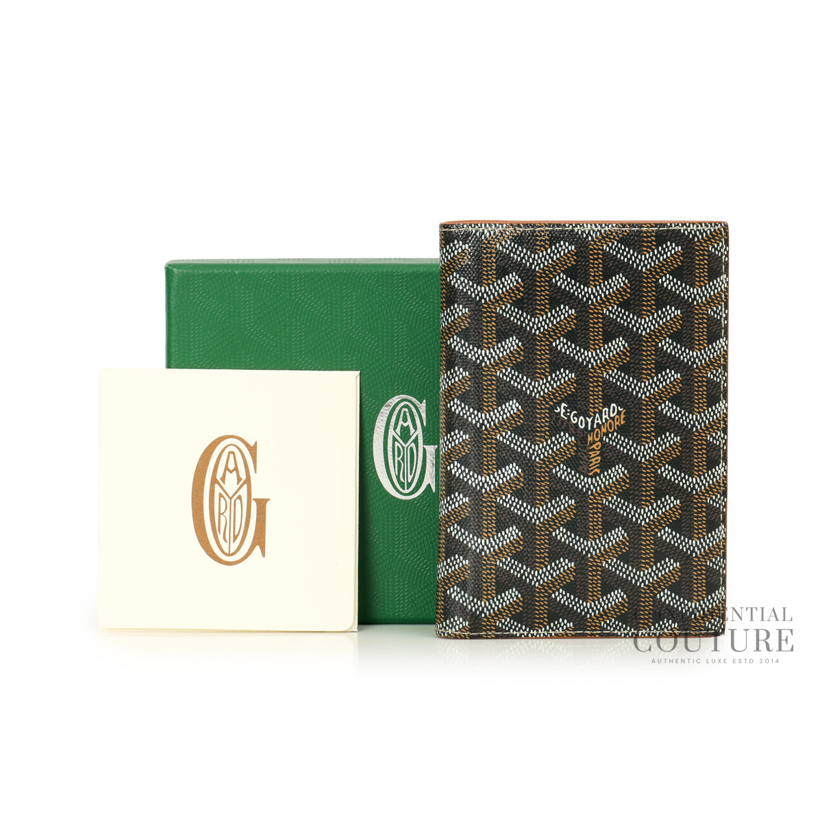 Black/Brown Grenelle Passport Cover