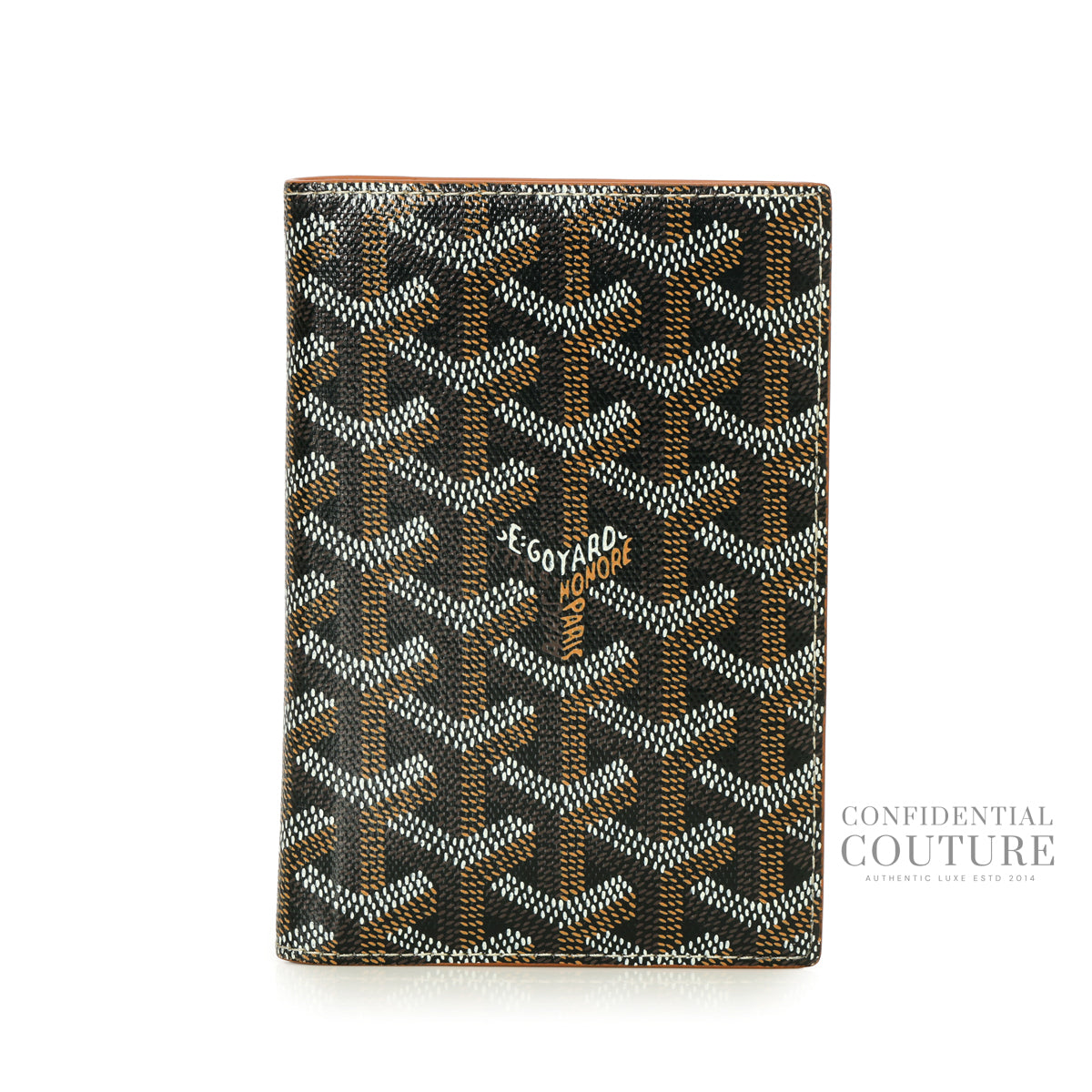 Black/Brown Grenelle Passport Cover