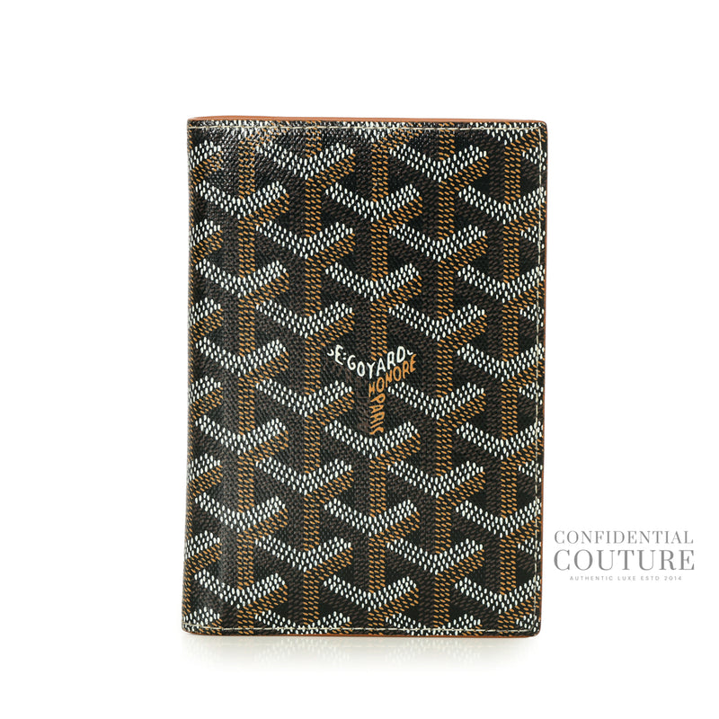 Black/Brown Grenelle Passport Cover