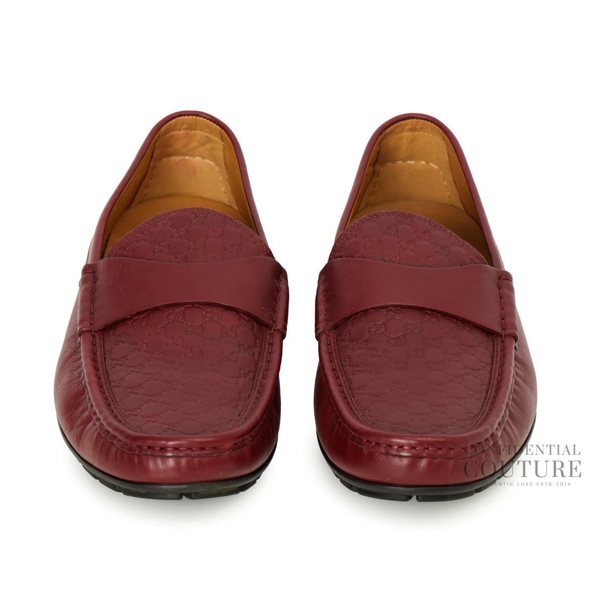 Maroon GG Guccissima Loafers For Men- UK 8.5, US 9, EU 42.5