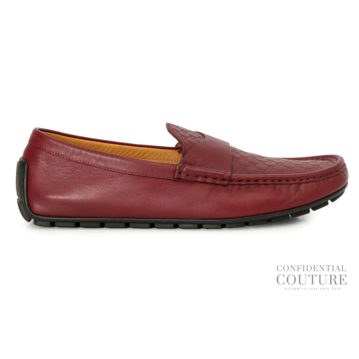 Maroon GG Guccissima Loafers For Men- UK 8.5, US 9, EU 42.5
