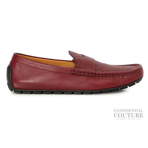 Maroon GG Guccissima Loafers For Men- UK 8.5, US 9, EU 42.5