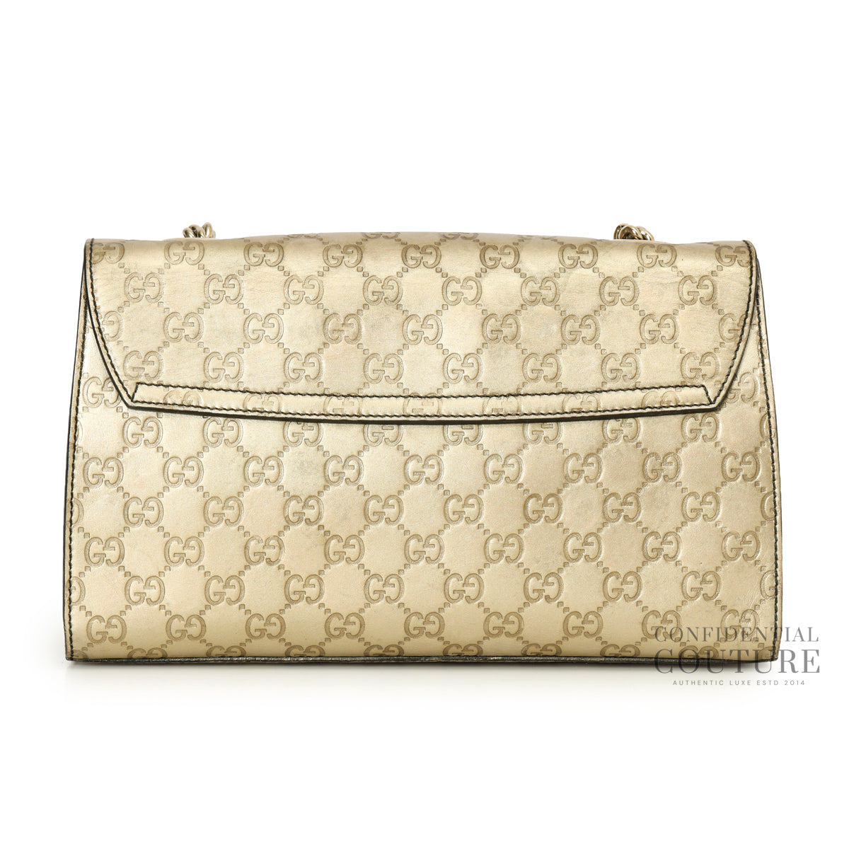 Medium GG Signature Emily Gold Chain Shoulder Bag