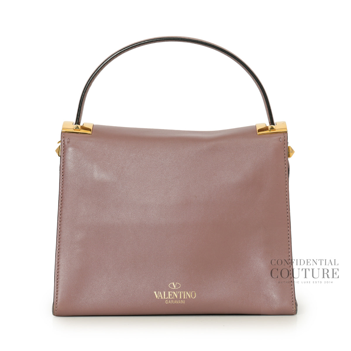 Garavani My Rockstud Leather Top Handle Bag